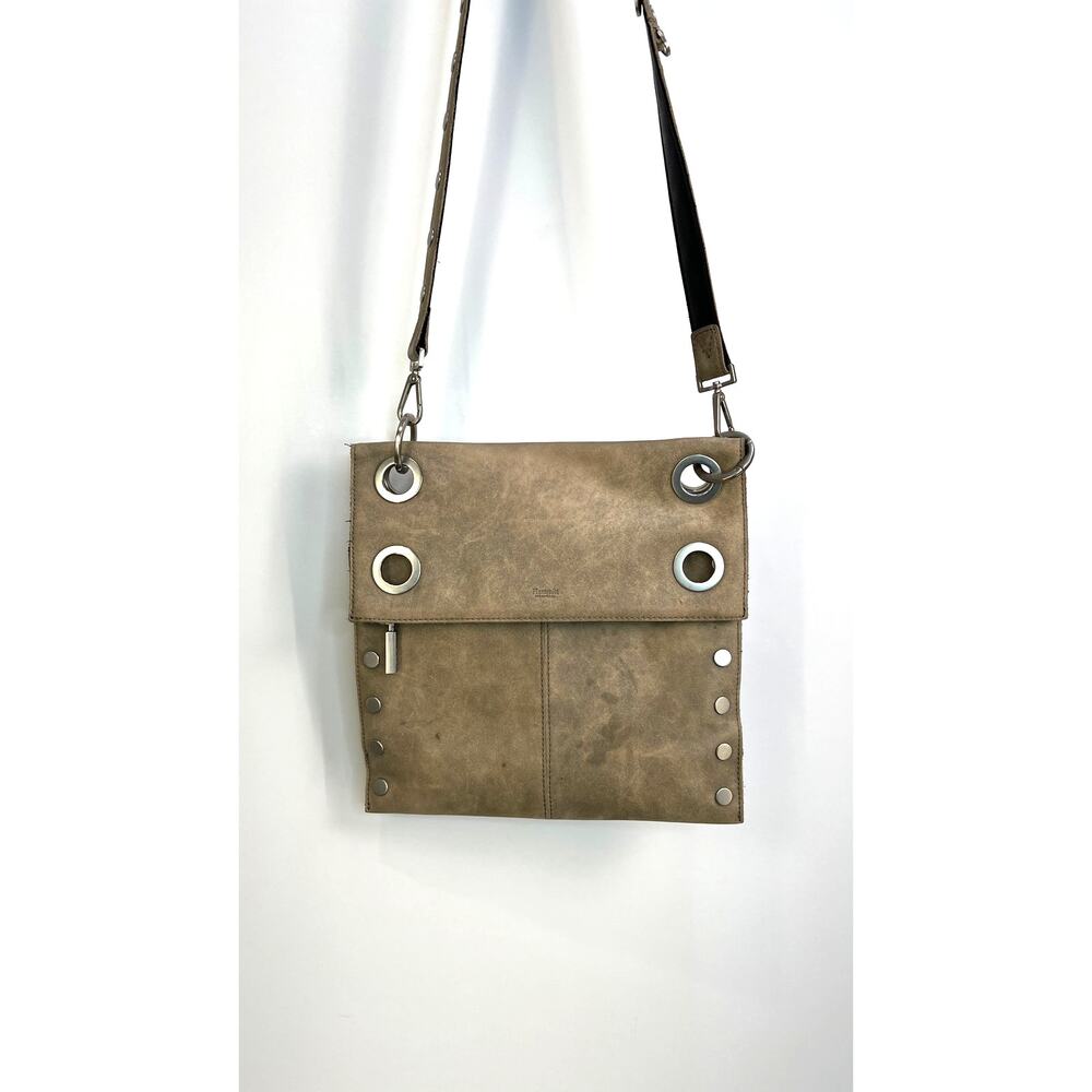Montana Large Reversible Leather Crossbody Bag Black Gold